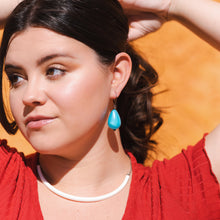 Load image into Gallery viewer, Aqua Blue Aura Glow Nola Earrings