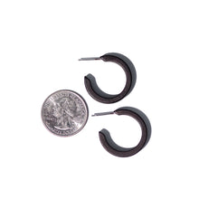 Load image into Gallery viewer, Black Matte Mini Classic Hoop Earrings