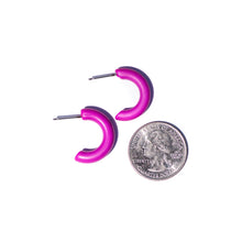 Load image into Gallery viewer, Violet Lucite C-Hoop Earrings