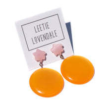 Load image into Gallery viewer, Pink &amp; Tangerine Burst Glow Earrings