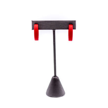 Load image into Gallery viewer, Red Matte Mini Classic Hoop Earrings