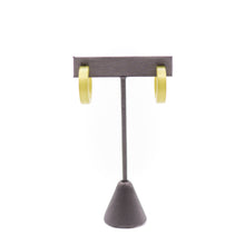 Load image into Gallery viewer, Olive Green Moonglow Mini Classic Hoop Earrings
