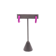 Load image into Gallery viewer, Violet Lucite C-Hoop Earrings