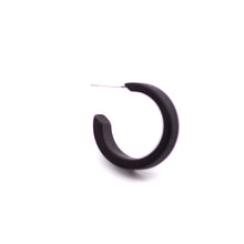 Load image into Gallery viewer, Black Matte Mini Classic Hoop Earrings