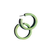 Load image into Gallery viewer, Mint Green Marbled Matte Classic Hoop Earrings