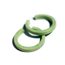 Load image into Gallery viewer, Mint Green Marbled Matte Classic Hoop Earrings