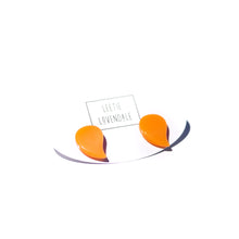 Load image into Gallery viewer, Tangerine Moonglow Paisley Post Earrings