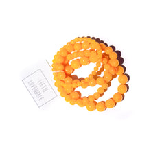 Load image into Gallery viewer, Golden Yellow Marbled Stack &amp; Stretch Bracelets Set