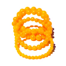 Load image into Gallery viewer, Golden Yellow Marbled Stack &amp; Stretch Bracelets Set
