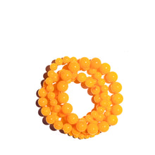 Load image into Gallery viewer, Golden Yellow Marbled Stack &amp; Stretch Bracelets Set