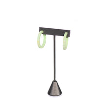 Load image into Gallery viewer, Mint Green Marbled Matte Classic Hoop Earrings