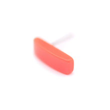 Load image into Gallery viewer, Neon Orange Moonglow Rectangle Stud Earrings