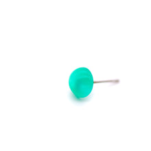 Load image into Gallery viewer, Green Moonglow Minimalist Retro Button Stud Earrings
