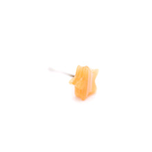 Load image into Gallery viewer, Amber Stripe Mini Star Stud Earrings