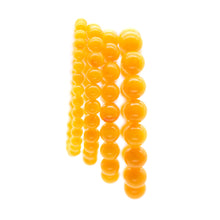 Load image into Gallery viewer, Golden Yellow Marbled Stack &amp; Stretch Bracelets Set