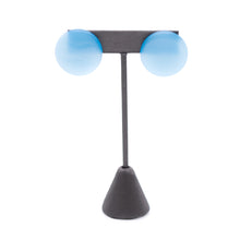 Load image into Gallery viewer, Cornflower Blue Moonglow Beveled Disc Stud Earrings