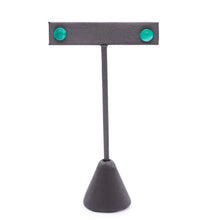 Load image into Gallery viewer, Green Moonglow Minimalist Retro Button Stud Earrings