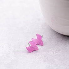 Load image into Gallery viewer, Lilac Moonglow Trident Stud Earrings