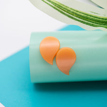 Load image into Gallery viewer, Tangerine Moonglow Paisley Post Earrings