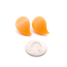 Load image into Gallery viewer, Tangerine Moonglow Paisley Post Earrings