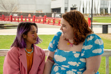 Load image into Gallery viewer, Blue Pastel Flower Necklace