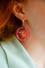 Load image into Gallery viewer, Devils Roll The Dice Angels Roll Their Eyes Taylor Swift Earrings