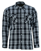 Load image into Gallery viewer, Checkered Men's Armored Black and White Flannel Shirt