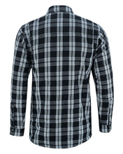 Load image into Gallery viewer, Checkered Men's Armored Black and White Flannel Shirt