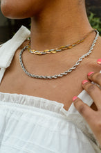 Load image into Gallery viewer, Braided Mixed Metal Titanium Necklace