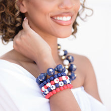 Load image into Gallery viewer, Americana Star Stack and Stretch Bracelet Set