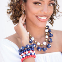 Load image into Gallery viewer, Americana Star Stack and Stretch Bracelet Set