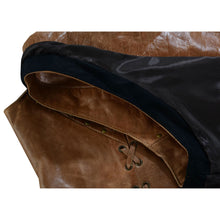 Load image into Gallery viewer, Women's Brown Zippered Vest with Lacing Details