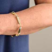 Load image into Gallery viewer, Column Gold Fluted Betsy Bracelet