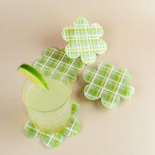 Load image into Gallery viewer, Plaid Flower Coasters