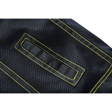 Load image into Gallery viewer, Nitro Rush Men's Black Mesh Textile Vest with Yellow Diamond Stitch