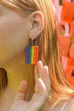 Load image into Gallery viewer, Crocheted Rainbow Earrings