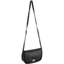 Load image into Gallery viewer, Women's Black Construction Leather Purse/Shoulder Bag