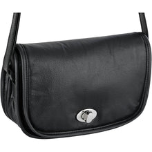 Load image into Gallery viewer, Women's Black Construction Leather Purse/Shoulder Bag