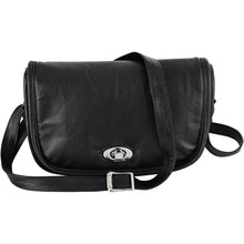 Load image into Gallery viewer, Women's Black Construction Leather Purse/Shoulder Bag