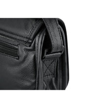 Load image into Gallery viewer, Women's Black Construction Leather Purse/Shoulder Bag