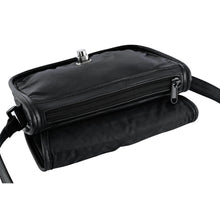 Load image into Gallery viewer, Women's Black Construction Leather Purse/Shoulder Bag