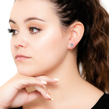 Load image into Gallery viewer, Turquoise Frosted Lucite Mini Ball Stud Earrings