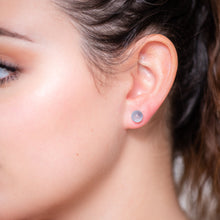 Load image into Gallery viewer, Turquoise Frosted Lucite Mini Ball Stud Earrings