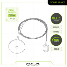 Load image into Gallery viewer, Frontline DT1206 Drop Thru Anchor 12" Round Plate with 6' Cable