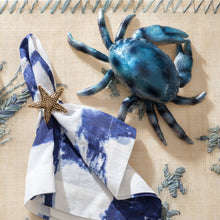 Load image into Gallery viewer, Brushstroke dinner napkins, blue, set of two