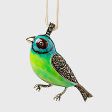Load image into Gallery viewer, Green canary hanging ornament