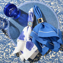 Load image into Gallery viewer, Brushstroke dinner napkins, blue, set of two