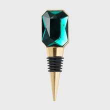 Load image into Gallery viewer, Single gem wine stopper, emerald