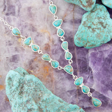 Load image into Gallery viewer, Durango Blue Turquoise and Sterling Silver Y-Necklace