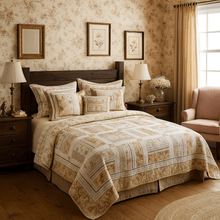 Load image into Gallery viewer, DaDa Bedding Cottage Floral Blossoming Patchwork Quilted Coverlet Bedspread Set (DXJ103112)